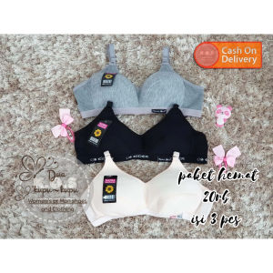 SUPERBRA ISI 3 PCS WANITA DEWASA POLOS TANPA BUSA TANPA KAWAT - DUA KUPU KUPU FASHION