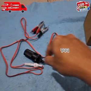 Y44  TERMINAL CLIP ON SOKET SOCKET PLUG AKI MOBIL DC TO AC LISTRIK SETRUM CAS ELEKTRONIK 12v 24v KABEL 1.5 METER INVERTER ADAPTOR KONEKTOR ADAPTER COLOKQN JAMPER MOBIL TRUK 2A  H24 cigarette lighter ORI 100%  memiliki voltase hingga 12 V sehingga dapat di