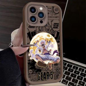 Bandai | Ốp Điện Thoại One Piece Gear 5 Luffy Nika Moon Bằng Silicon Mềm Cho iPhone 17/16/16E/15/14/13/12/11 Pro Max X XS SE 2020 - Thiết Kế Mờ Nhẹ Chống Trầy Xước
