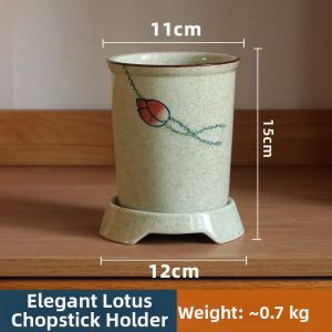 Japanese Ceramic Large Capacity Chopstick Holder