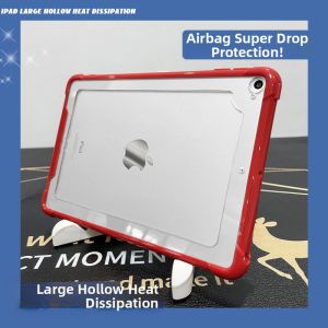 Red Transparent Protective Case for iPad Air 6 pro 11 Inch Anti-Fall Heat Dissipation Soft Apple iPad 7 Mini 4 8th Gen Mini 7 Hollow Mini 6 Compatible 10.5 Shell
