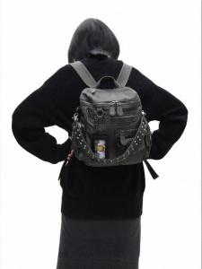 JANDRESS | Small Multiple Pockets Studded Y2K Crossbody and Shoulder Bag