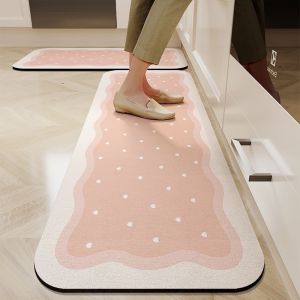 VIKAMA Non-Slip Waterproof Kitchen Mat-Diatomaceous Earth Absorbent Rug Anti-Fatigue Floor Pad for Indoor Eco-Friendly Design
