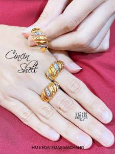 CINCIN SHELL EMAS 916
