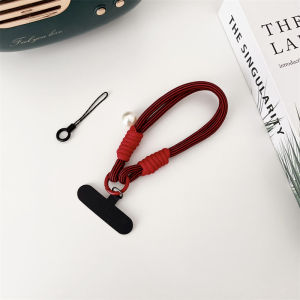 Handmade Pearl Wrist Strap Lanyard for Apple Huawei Phones Keychains Anti-Fall Durable Simple Design Couples Ins Style Bag Chain