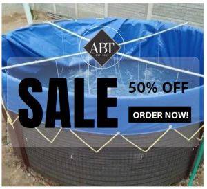 4ft Diameter x 2ft Height Circular Pond Original S200 Heavy Duty BIOFLOC Cylindrical Waterproof Azolla Fishtank Pond Liner