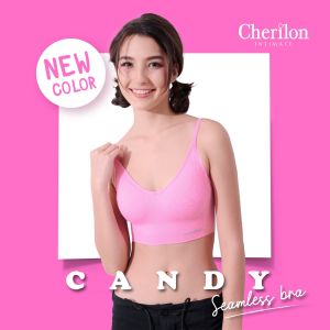🚩 FS CHERILON Candy Bra เชอรีล่อน เสื้อใน เสื้อในดันทรง บราไร้โครง เสื้อครอป เสื้อสายเดี่ยว นุ่ม กระชับอก ใส่สบาย NIC-TBRA13