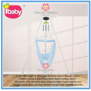 I Baby Spring Cot With Remote Control Cradle Motor (Buaian Bayi Elekrik Mudah Alih | Tripod Electronic Baby Cradle)