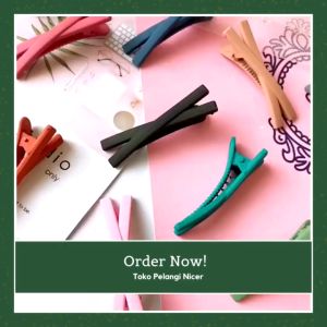 Jepitan Rambut Korea Jepit Silang Matte Warna Warni Jepitan Model Silang Korean Hairclip Kep Rambut