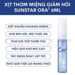 Xịt thơm miệng Sunstar Ora 2 Breath Fine khử mùi nhanh chóng 6ml Nhật