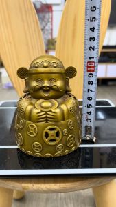 Lư xông trầm ông thần tài bằng đồng cao 12cm ngang 9cm nặng 0.4kg - Decor trang trí phòng khách