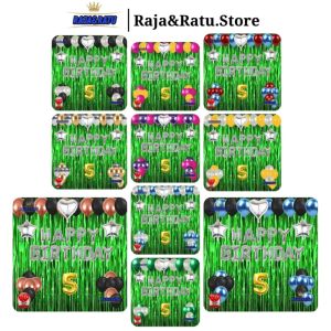 Paket Dekorasi Pesta Balon Happy Birthday Silver Set Dekor Ulang Tahun Tirai Hijau Simple