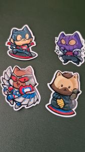 CPBAYANI - The Falcon And The Winter Soldier Cat - Vinyl Waterproof Glossy Stickers