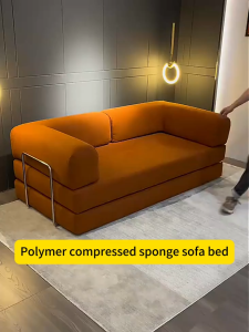 2 In 1 Folding Sofa Bed Integrated Dual-purpose Full Sponge Roll pack Compressed Fabric Sofa With Handrail For living room