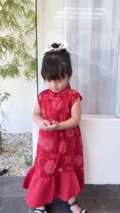 JADE dress cheongsam baju pakaian imlek perempuan cewek lucu sitembembabyshop RED RUFFLE FLAMINGGO DRESS RED FLOWER QIPAO  BALLON SET Wen YUEXI WEIWEI KAUREEN Zhang