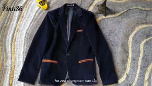 Áo vest nhung nam sang trọng lịch lãm VE-009a