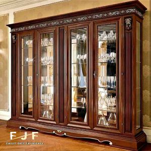 Lemari Pajangan Kaca Pintu 4 Full Kayu Jati Tua Minimalis Modern ( pre order)