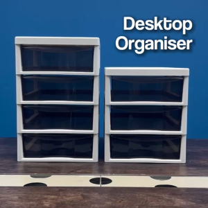 Desktop Organiser | Drawer 3 Tier | Drawer 4 Tier | Clear Tray | Office | Drawer Storage Box | File Storage Cabinet