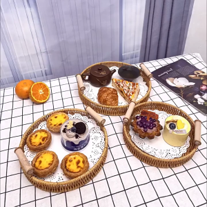 Nordic Handwoven Storage Basket Handwoven Basket Bakul Tenunan Tangan Gaya House Supplies