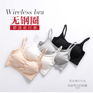 Modal ผู้หญิงฤดูร้อน Tube Top Bra Cotton Strapless หน้าอก Pad ชุดชั้นใน Plus ขนาด One ชิ้นครึ่งสลิงกลับเสื้อกั๊ก