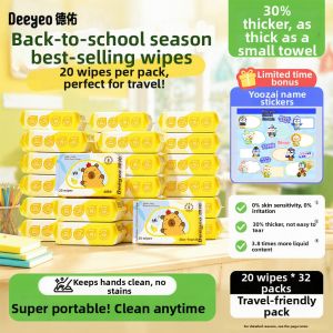 DEYOU | Childrens Portable Hand Mouth Wet Wipes 20 Sheets