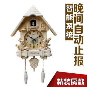Cuckoo Quartz Wall Clock Silent Living Room Decorative Clock Childrens Room Decoration Whole Hour Time Reporting Clock