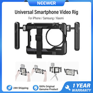 NEEWER PA017 Universal Phone Cage Set Bộ giá đỡ điện thoại đa năng có tay cầm hai bên có bộ chuyển đổi bộ lọc 67mm giá đỡ điện thoại quay video dành cho iPhone Samsung Xiaomi Android Camera Vlog