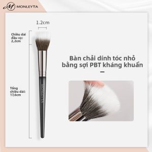 MONLEYTA | Bộ chải trang điểm bằng lông cừu chính hãng Bộ dụng cụ trang điểm di động Chải tán phấn má hồng Chổi tán màu Che khuyết điểm