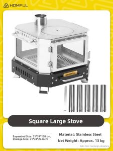 HOMFUL | Portable Charcoal Stove for Camping and Household Use