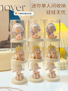 Transparent Dustproof Display Box Single Figure Storage Cabinet Toy Showcase Stand for Bedroom Decoration Plastic Material
