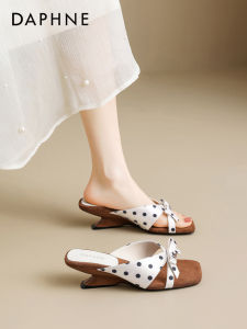 Daphne | Dotted Bowknot Slip-Resistant Flat Heel Sandals