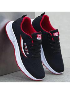 Spring Autumn Mens Casual Sports Walking Shoes Lightweight Soft Bottom Mesh Shoes Fashionable All-Match round Toe Low Heel