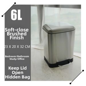 Pedal-operated Stainless Steel Trash Can