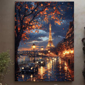 Scenic Eiffel Tower Paris Night Cityscape Jigsaw Puzzle 500/1000/1200/2000PCS Stress Relief Puzzle Wall Art Decor Gift