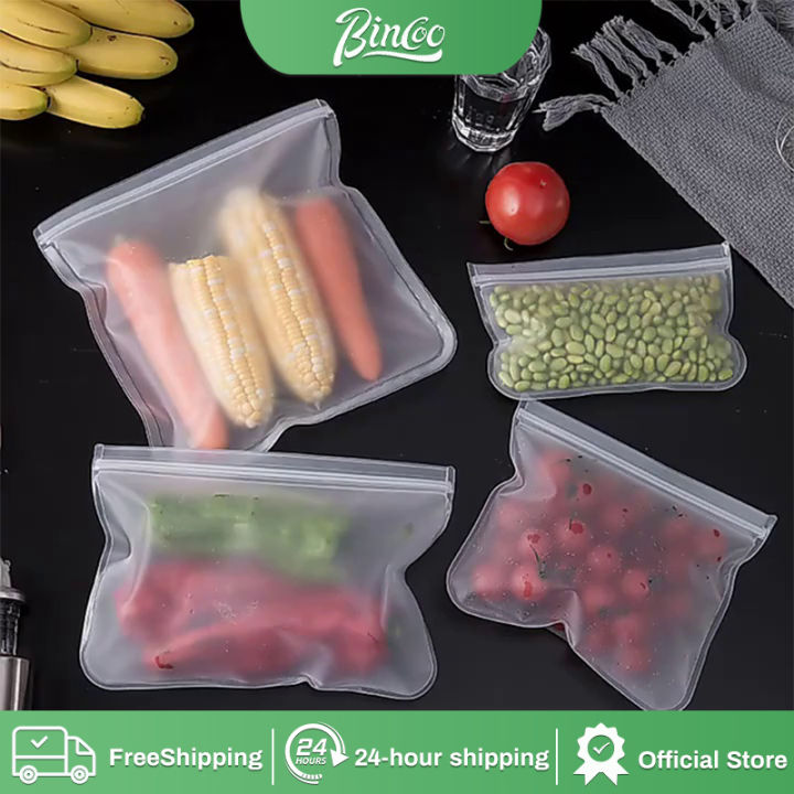 Reusable food storage bags for online freezer