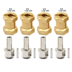 RS | 4pcs 12mm/15mm/17mm Axle Widen Hexagon Wheel Adapter For 1/10 RC Crawler Car TRX4 RC4WD D90 D110 Axial Scx10 90046 CatRC
