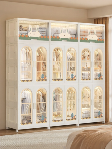 YEYA | No-Assembly Required Children Closet Plastic Storage Cabinet