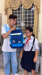 Balo chống nước đi học balo siêu nhẹ chống gù cặp đi học cấp 1 TN Bags TN.B 3016