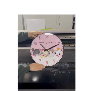 Tranh đồng hồ tròn ảnh Chibi decor phòng khách/ phòng ngủ cửa hàng tạo điểm nhấn cho không gian