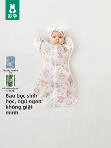 Ou Yun | Túi Ngủ Trẻ Em Vải Bông Tre Chống Giật Mình Có Cánh Quanh Năm