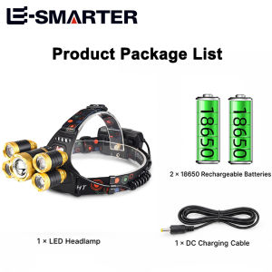 LED Headlamp Ultra-Bright High Beam Head-Mounted Handheld Flashlight Outdoor Yellow Light Rechargeable Torch Night Fishing Light