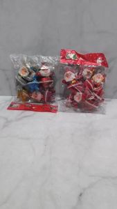 Beauty 6 PCS Santa Claus Mini MERAH / GLITTER Hiasan Pohon Natal Santa Claus Mini Sinterklas Gantungan Santa Claus Kecil Hiasan Gantungan Pohon Natal Santa Klaus Ornamen Natal Xmas Tree Christmas Decoration Dekorasi Pohon Natal Santa Clause Gantung