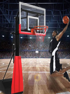 Adjustable Basketball Hoop Stand Children Youth Indoor Outdoor Portable Hanging Basket Manual Height Regulation Steel Alloy