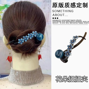 กิ๊บติดผมรูปดอกไม้สีม่วงเจ้าหญิงสำหรับผู้หญิง กิ๊บติดผมสไตล์เกาหลี ทรงสุดหรูหรา สไตล์ฤดูร้อน 2025