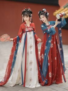 Tang Dynasty Hanfu Womens Chest-Length Cheongsam Original Adult Super Fairy Atmosphere Ancient Costume New Summer Ladies Ancient Style Daily Set