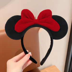 Disney Hot Sales Disney Mickey Ears Headband For Girl Women 5Polka Big Bow Hairband Festival Party Travel DIY Hair Accessories