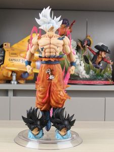 Dragon Ball Super Blue Bare Body Three-Headed Goku Vegeta Action Figure Collectible Toy Replacement Part for Figurine
