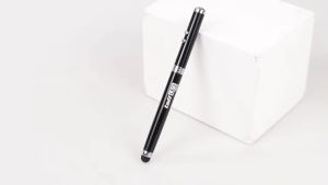 TaffLED Pulpen 4 in 1 Senter Laser Pointer Pen dan Stylus Tinta Hitam - T0054 - Putih
