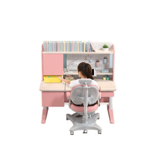 Kids Multifunctional Lifting Student Desk Raw Wood Solid Wood Desk Home Use Writing Study Desk Chair Set