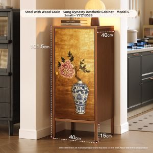 MR ART | Steel Large Capacity Mid-Century Modern Storage Cabinet Sideboard